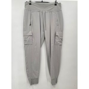 Athleta Women's Gray Cargo Jogger Pants Drawstring‎ Pockets Size 10